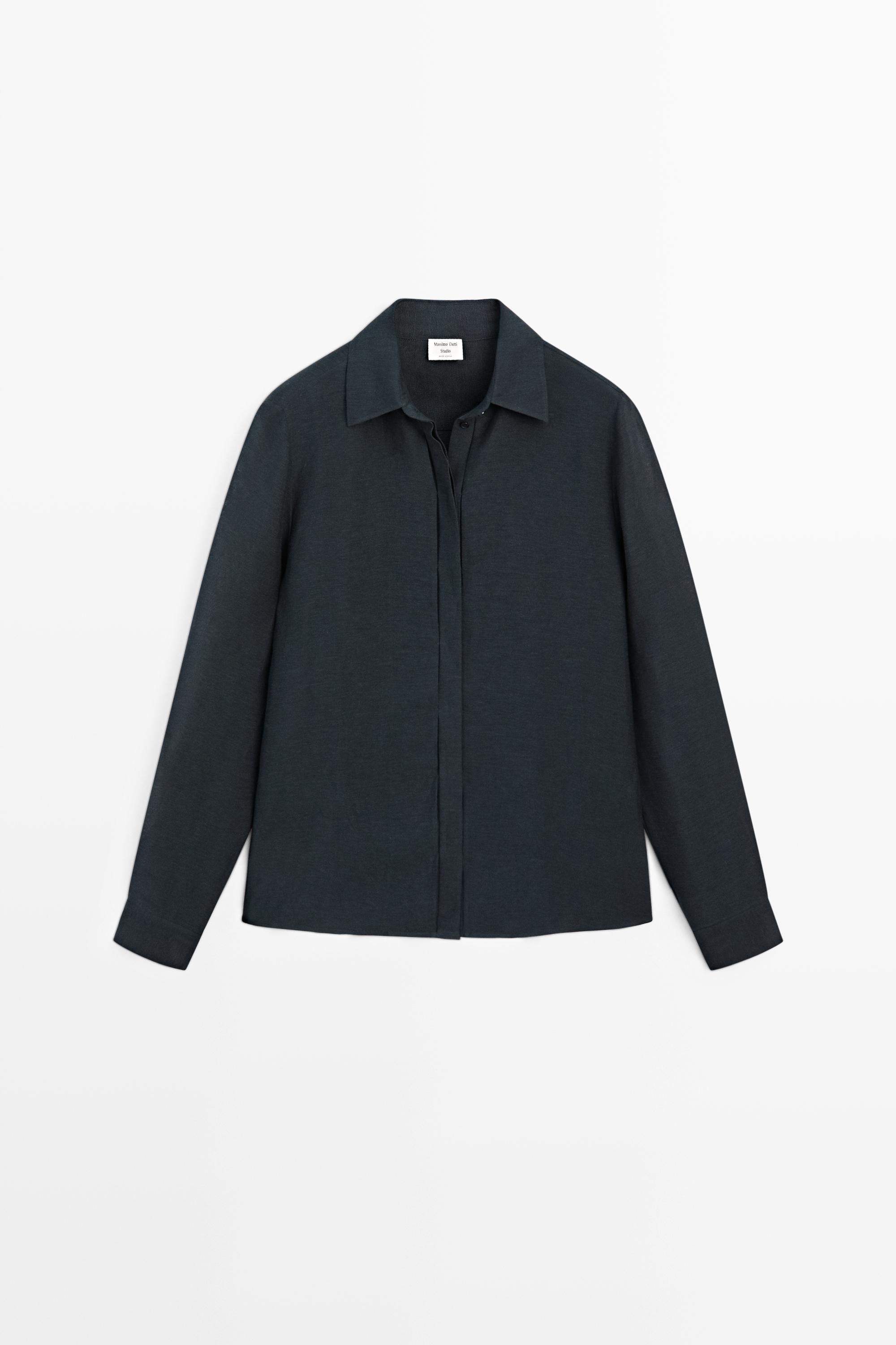 STUDIO semi-sheer flowing shirt